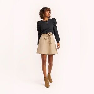 Rebecca Minkoff Stacy Belted Linen & Cotton Mini Skirt